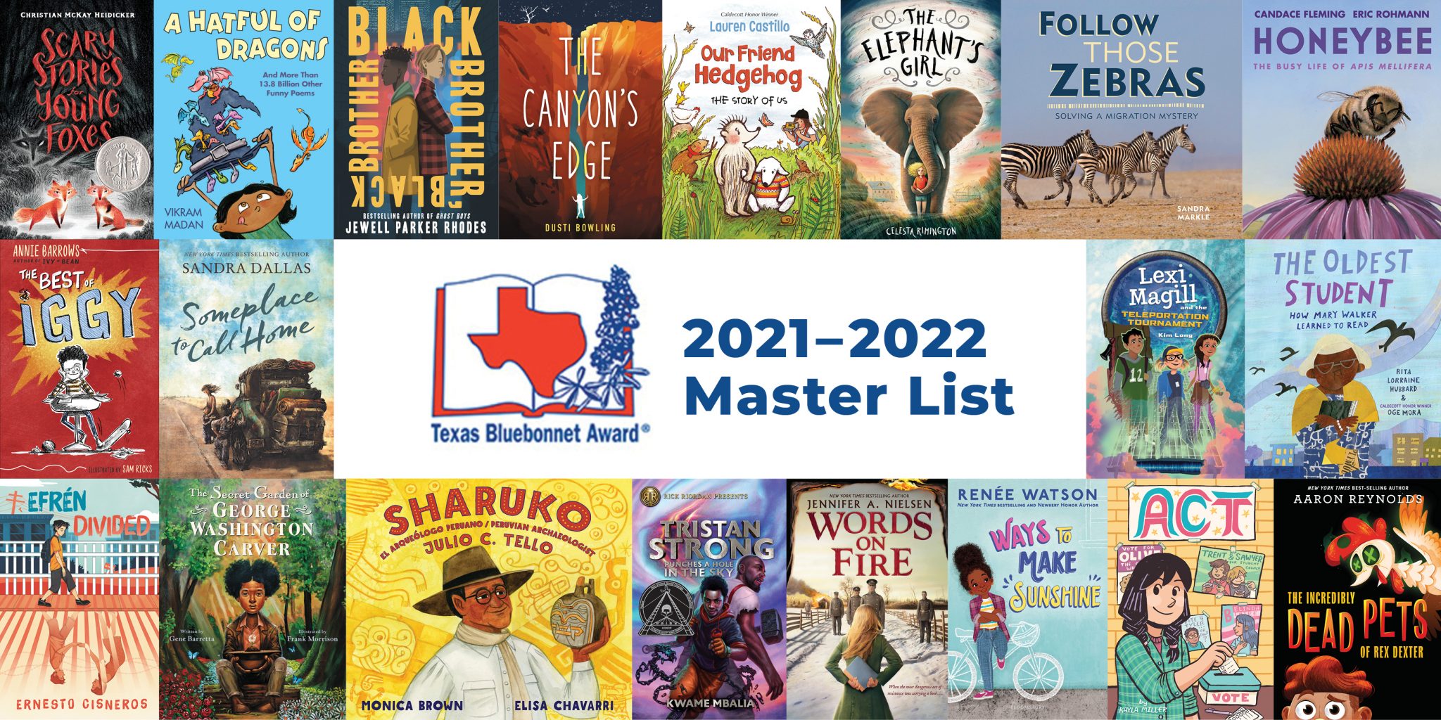 2021-2022 Texas Bluebonnet Award Master List Released